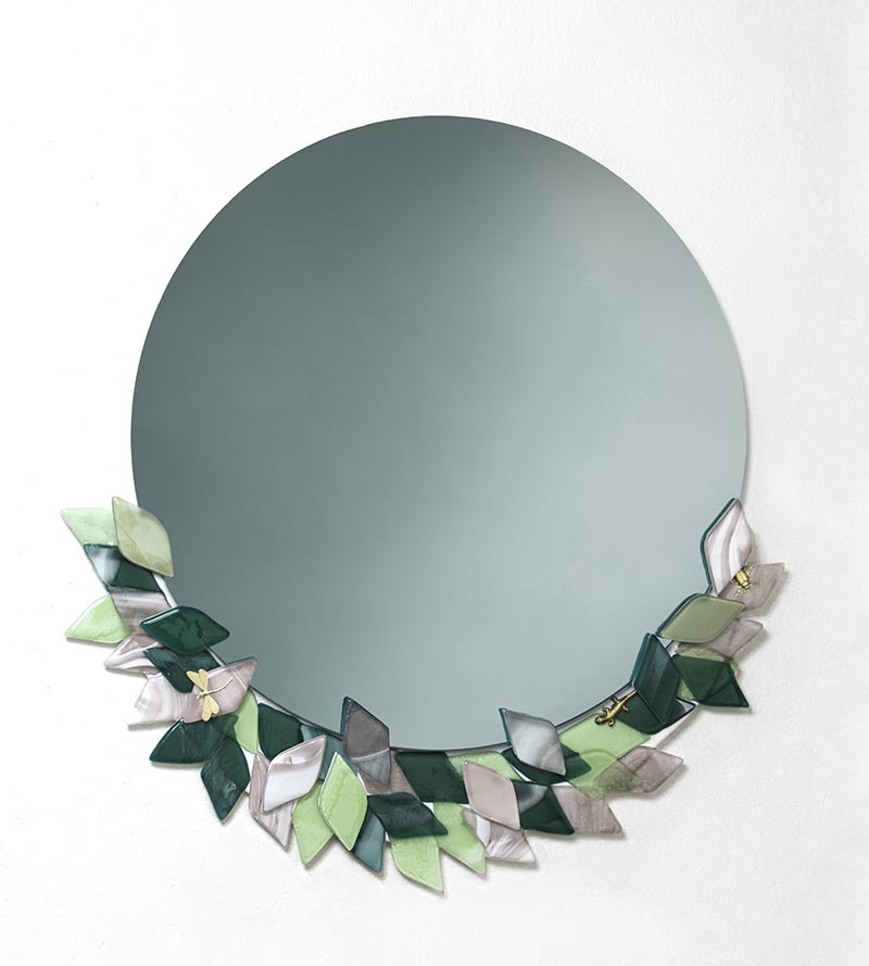 Foliage Collection rounded mirror