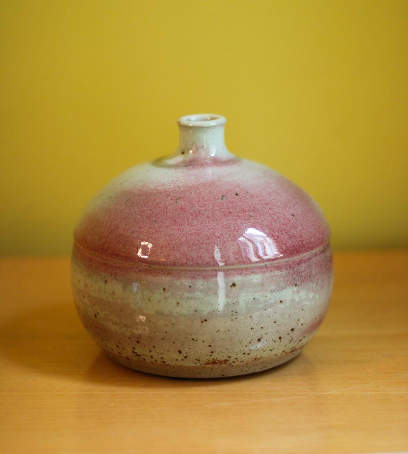 French pink vase