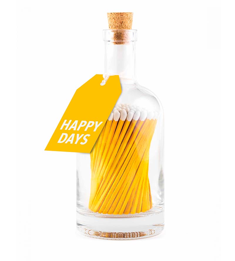 Happy days glass bottle