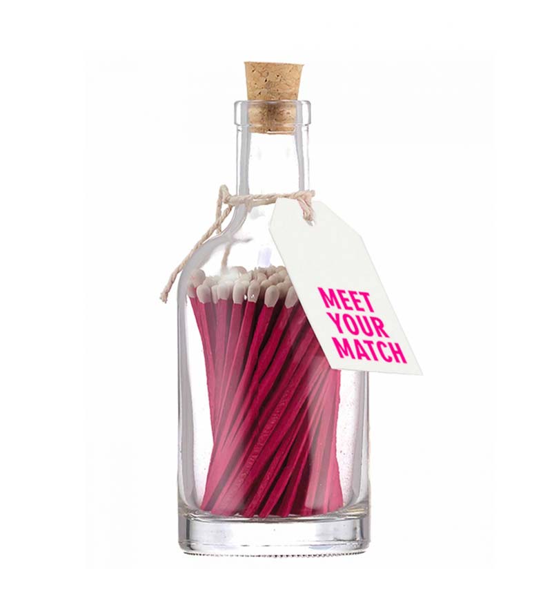 Meet your match glass bottle