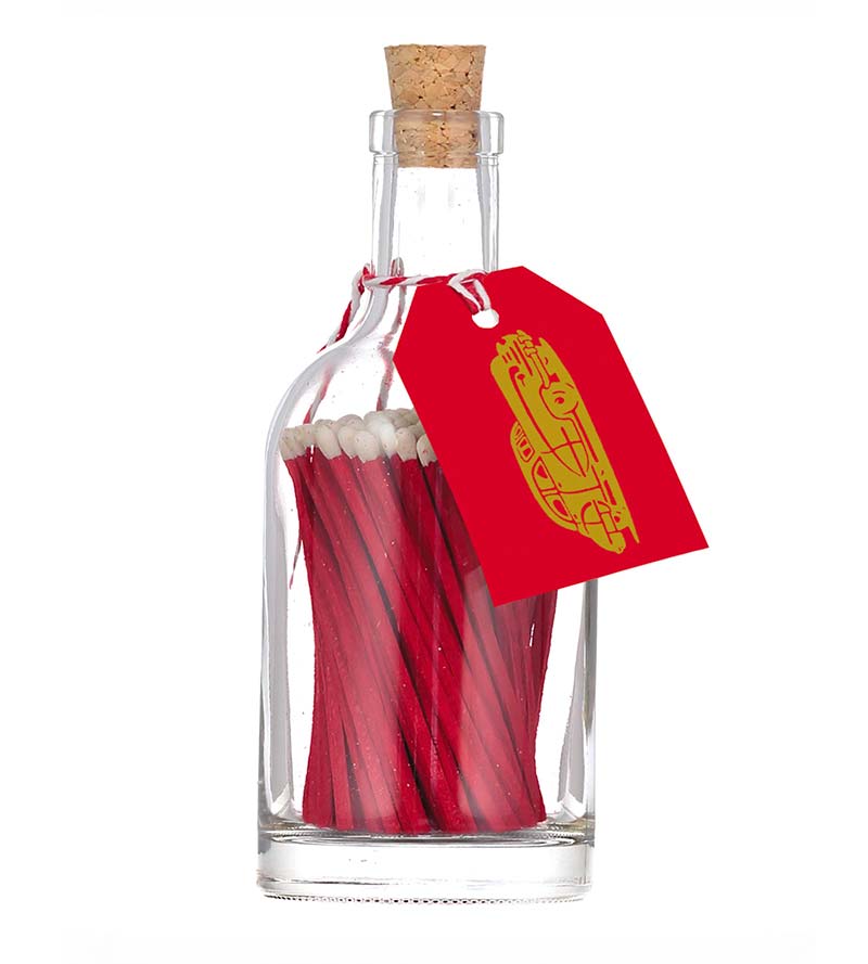 Red car glass bottle